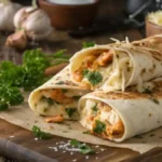 cheesy garlic chicken wraps​