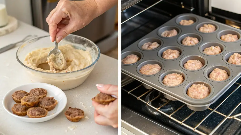 Sausage-Pancake-Muffins-Preparation