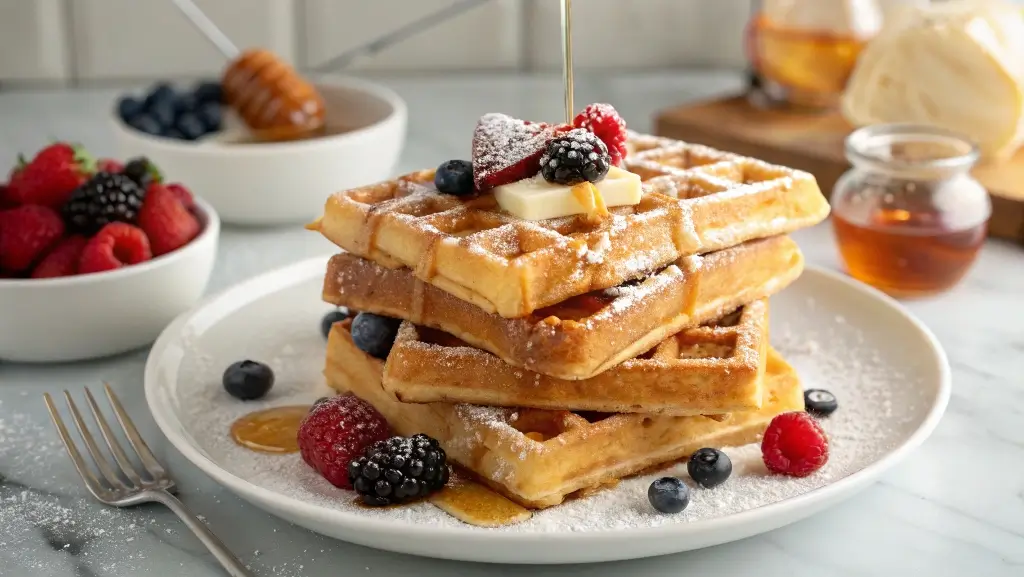 What is the secret of making crispy waffles